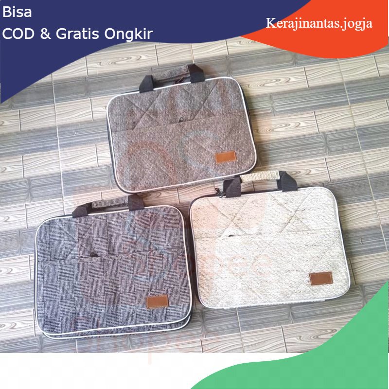 Tas Laptop Pria Wanita Lucu 12 Inch dan 14 Inch / Tas Laptop Jinjing Ghoni