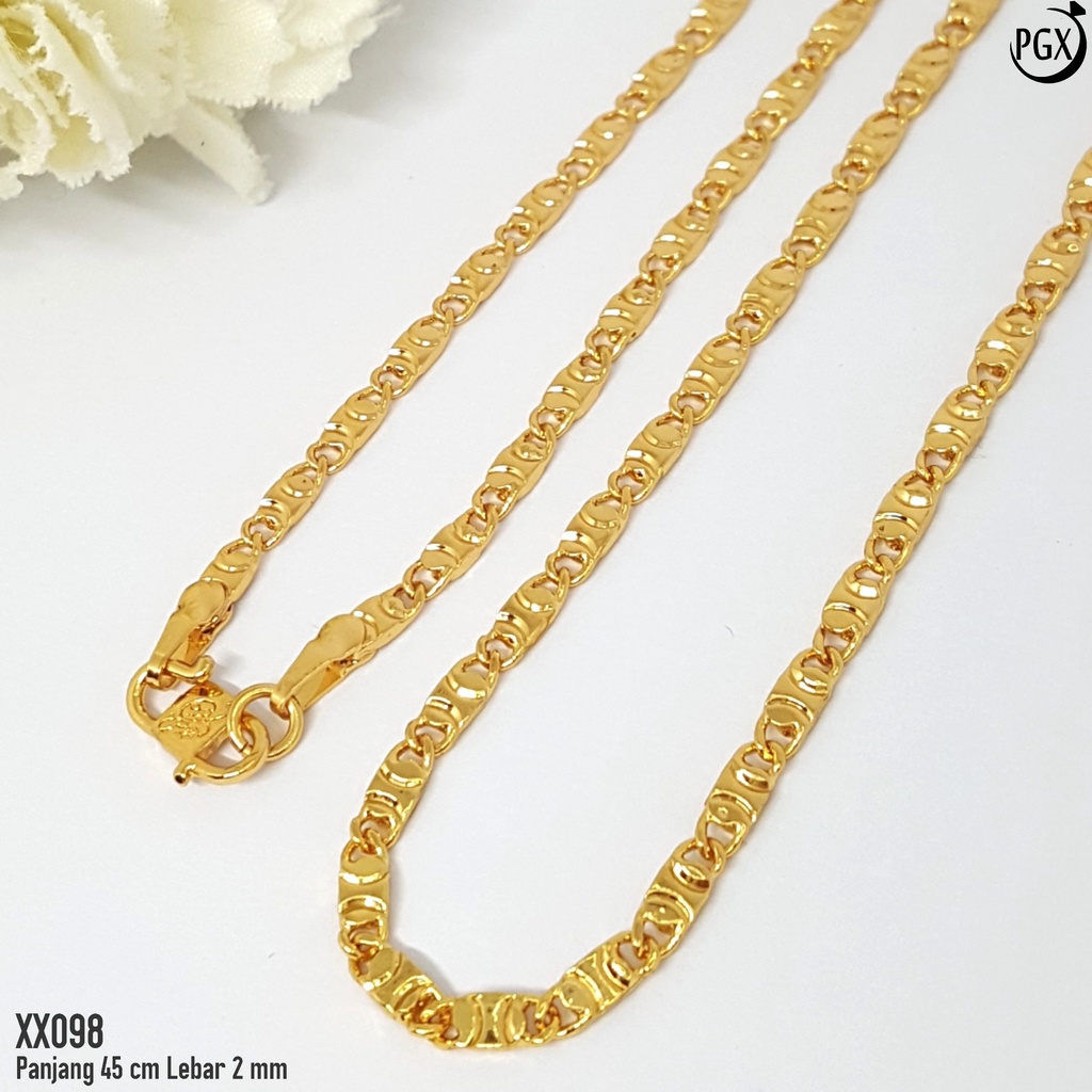 PGX Kalung Pria Wanita Xuping Perhiasan Lapis Emas Aksesoris Fashion Premium - XX098