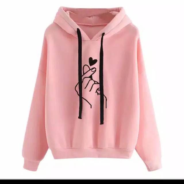 ( KJO ) HOODIE SWEATER CEWEK TANGAN LOVE KENZJAYAOLSHOP