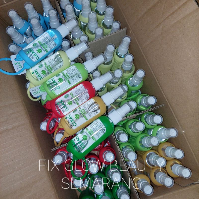 1 KARTON (72 PCS) - Secret Clean Hand Sanitizer Silicon Spray / Gel