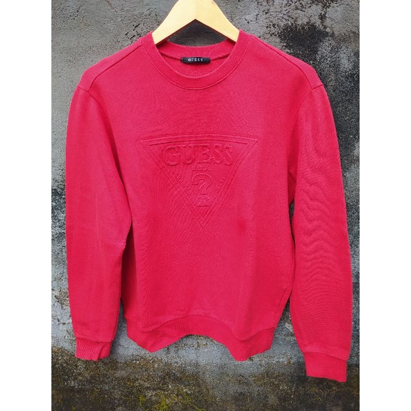 Sweater crewneck second branded original guess.