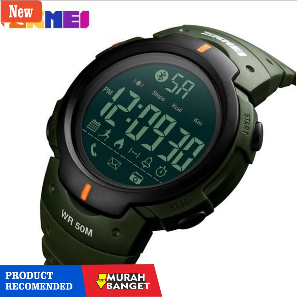 Jam digital pria terbaik- Jam Tangan Pria SKMEI 1301 ORIGINAL Jam Tangan Pria Bluetooth Smartwatch