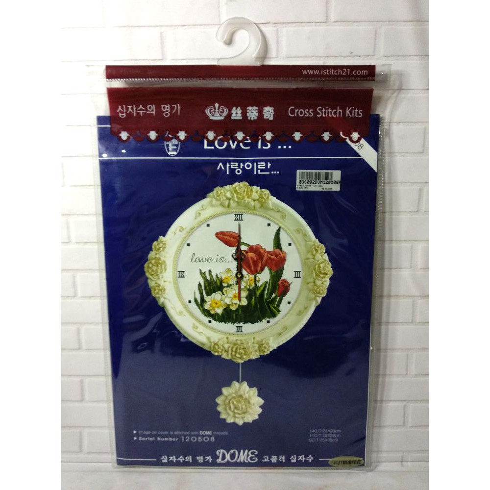 Paket DIY Craft Sulam Kristik DOME 120508 PP Bunga Flower Tulip Pola Kain