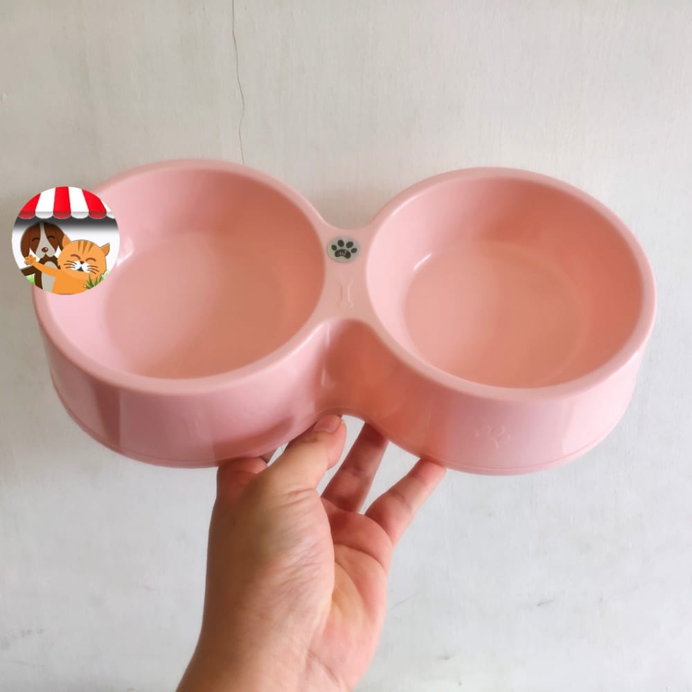 Tempat Makan Minum Kucing Anjing Kelinci Double Emboss Pet Bowl