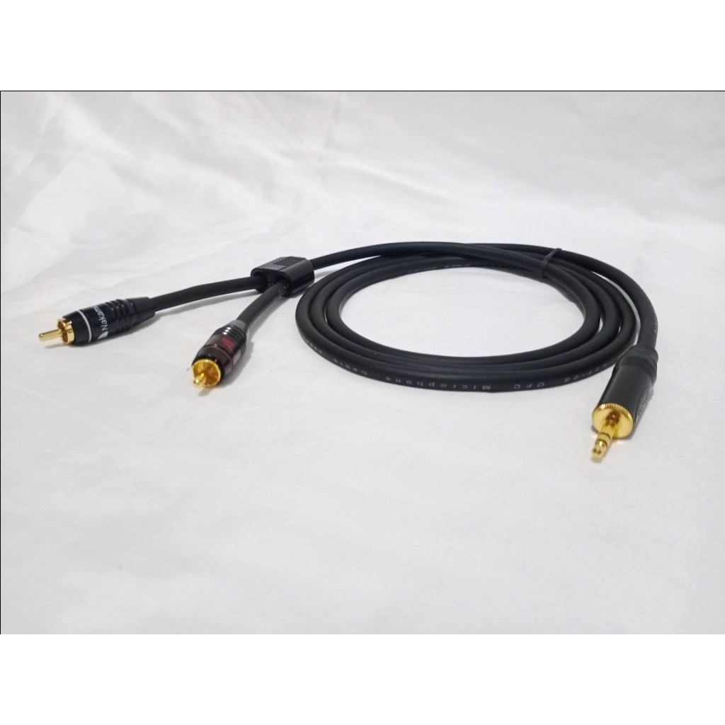 KABEL MINI STEREO KE RCA NAKAMICHI 2 CABANG 27-30 METER