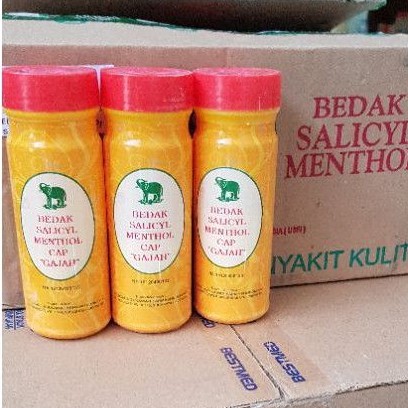 Bedak salicyl menthol cap gajah 100 gr - bedak gatal