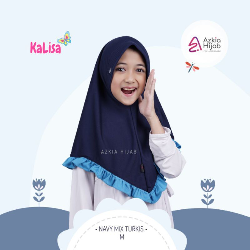 kerudung sekolah/Hijab anak KALISA Ori AZKIA Size S