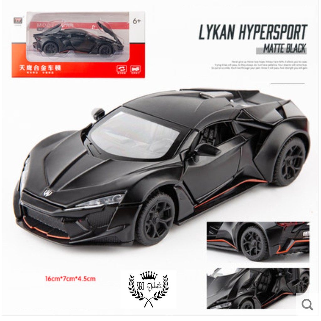 DIECAST MOBIL SUPERCAR LYKAN HYPERSPORT LYKAN FENYR 1:32 METAL SERIES