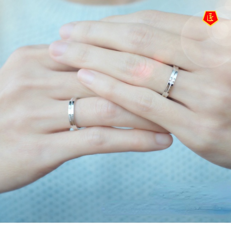 [Ready Stock]Korean Style Forerver Love Couple Ring Simple