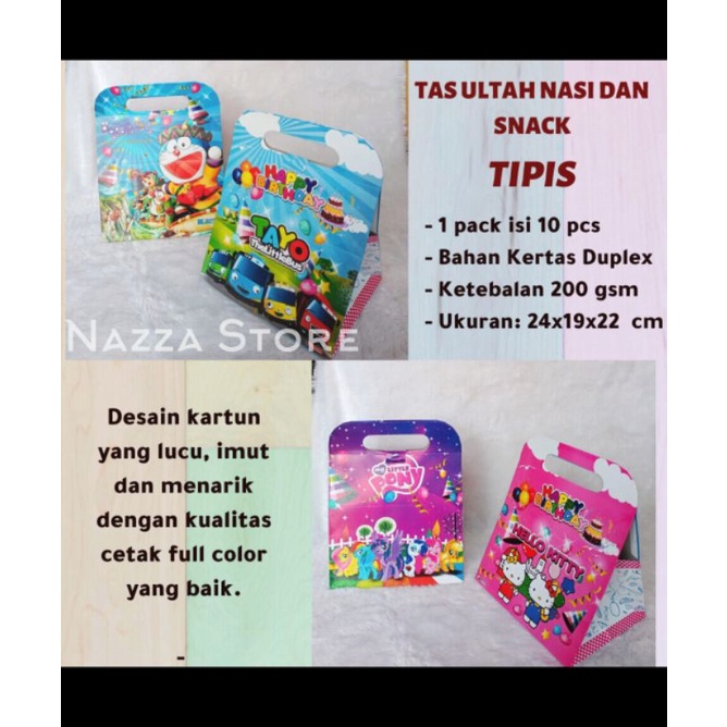 

Tas Bento Besar 200 gsm STANDAR isi 10 pcs