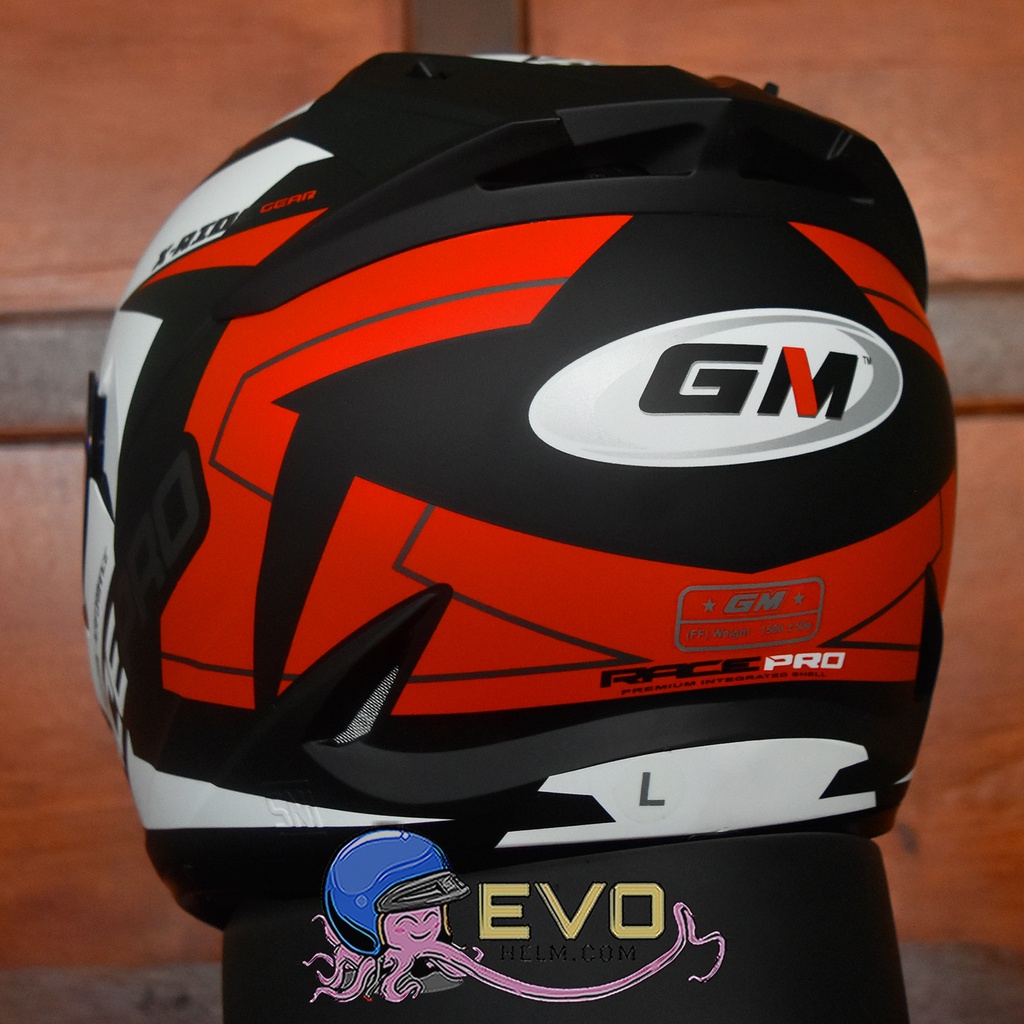 HELM GM RACE PRO BLACK RED DOFF ORIGINAL GM RACER X RED DOFF