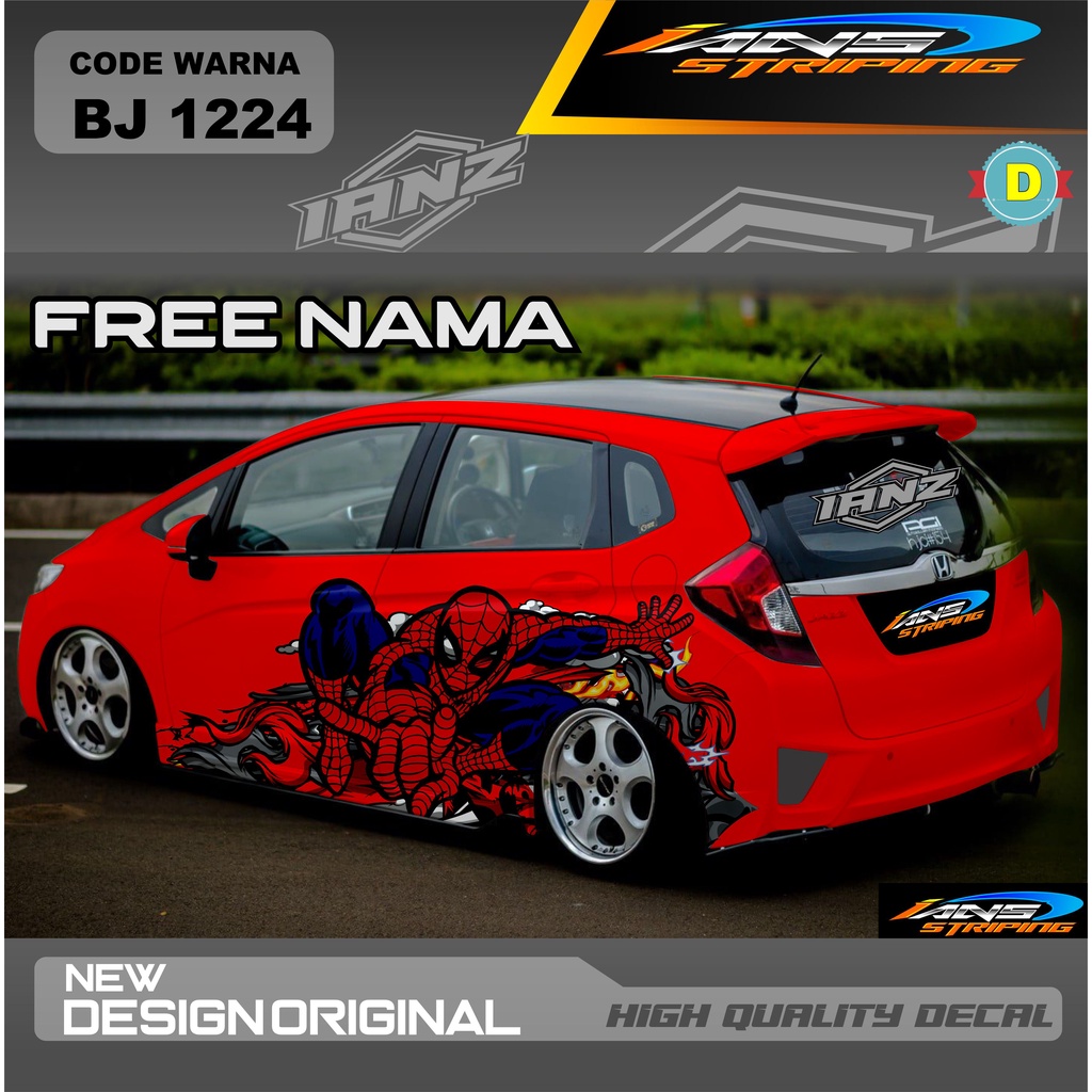 DECAL STIKER MOBIL HONDA JAZZ / VARIASI STIKER MOBIL BRIO AYLA AGYA MOBILIO / DECAL STIKER TERBARU