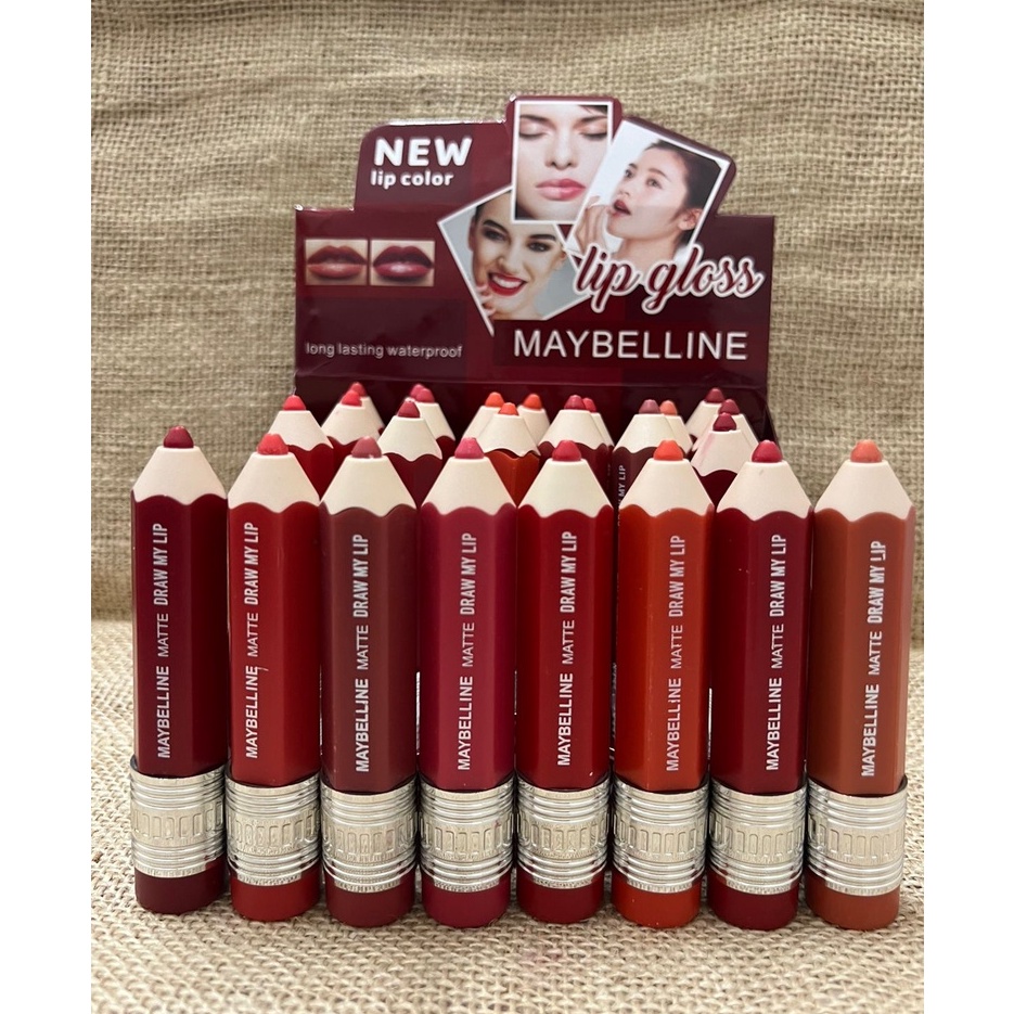 [12pcs] LIPCREAM MAYBELLINE MATTE DRAW MY LIP 1133