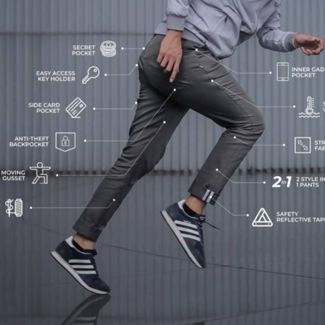 Celana Pria Wanita Multifungsi Premium Celana AERO Chino Celana Pria Wanita Multifungsi Premium Celana AERO Chino