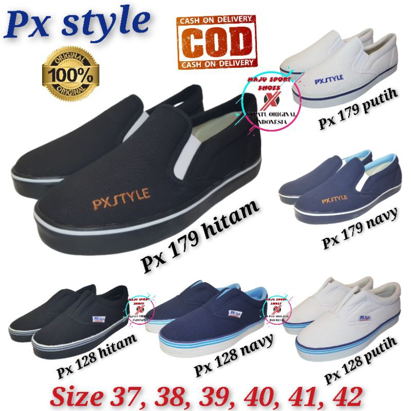 PX STYLE 128 179 - Sepatu original Slip On Kanvas Sepatu lukis / Sepatu slip on px style pria wanita