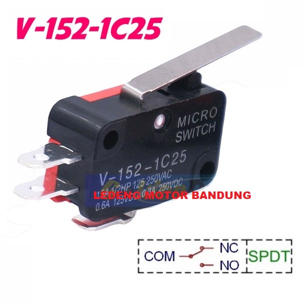 Micro Switch Gagang Lampu Dim Saklar Jauh Dekat MicroSwitch Waterproof