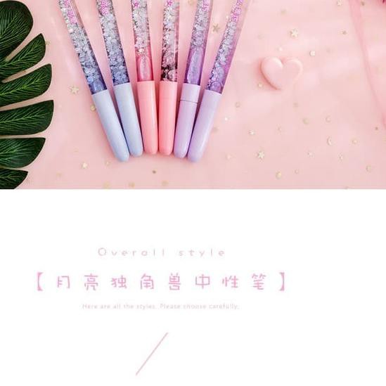 

☉ Pulpen Gel Unik / Pen Gel Tongkat Magic Warna Warni Edisi Unicorn Imut ★