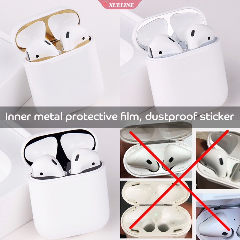 Stiker Cover Pelindung Headphone Anti Debu Untuk AirPods 1 / 2 Pro