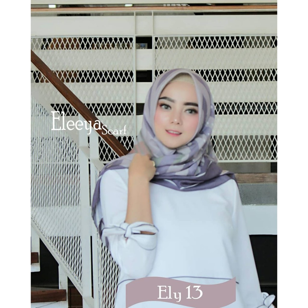 HIJAB SEGIEMPAT MOTIF ELY 13 II Eleeya Scarf