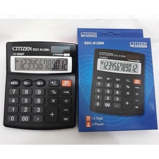 Kalkulator Calculator CITIZEN SDC-812 BN 12 Digit Warna Hitam 812 BN