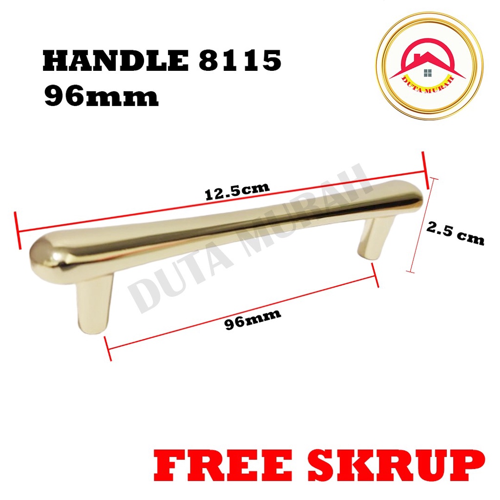 Handle Gold Hitam Handle Emas Hitam Tarikan Laci Minimalis Gagang Pintu Lemari 8115 96 mm &amp; 128 MM.