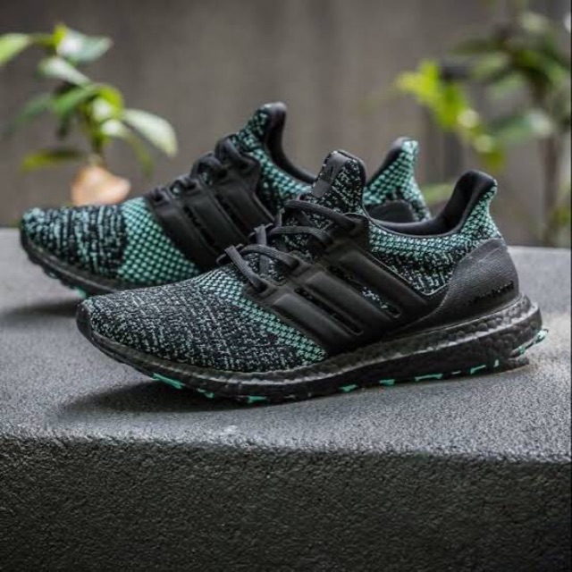 adidas ultra boost core black true green