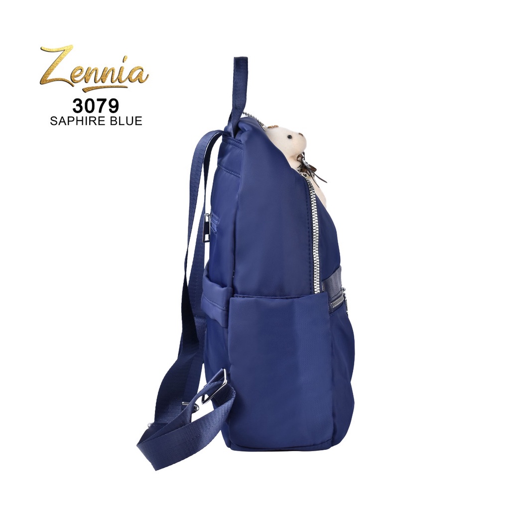 (TSI) Tas Wanita Zennia 3079 Tas Ransel Korea Tas Punggung Import Kantor Kerja Sekolah Kuliah Outdoor Trendy Fashion Style Travel Casual Backpack Serut Anak Remaja Perempuan Selempang Cewek Bag