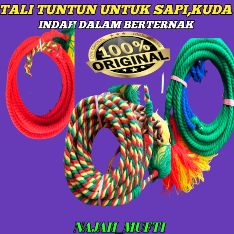 tali tuntun untuk sapi,kuda,