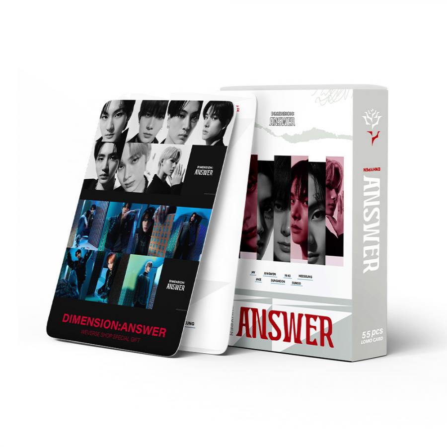 55pcs / set ENHYPEN Photocards GGU 2022 Weather Lab Album DIMENSION ANSWER LOMO Card Postcard