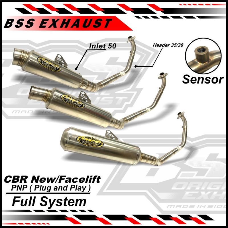 KNALPOT CB150R NEW dan old ORIGINAL BSS FREE LASER NAMA
