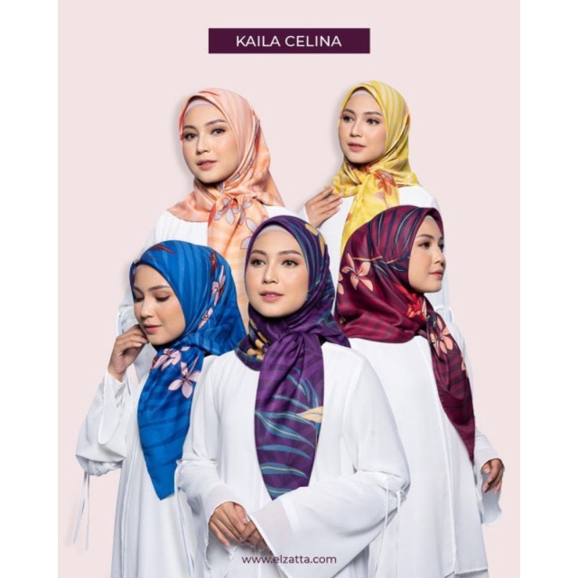 KAILA CELINA ELZATTA KERUDUNG SEGI EMPAT MOTIF TERBARU 2022