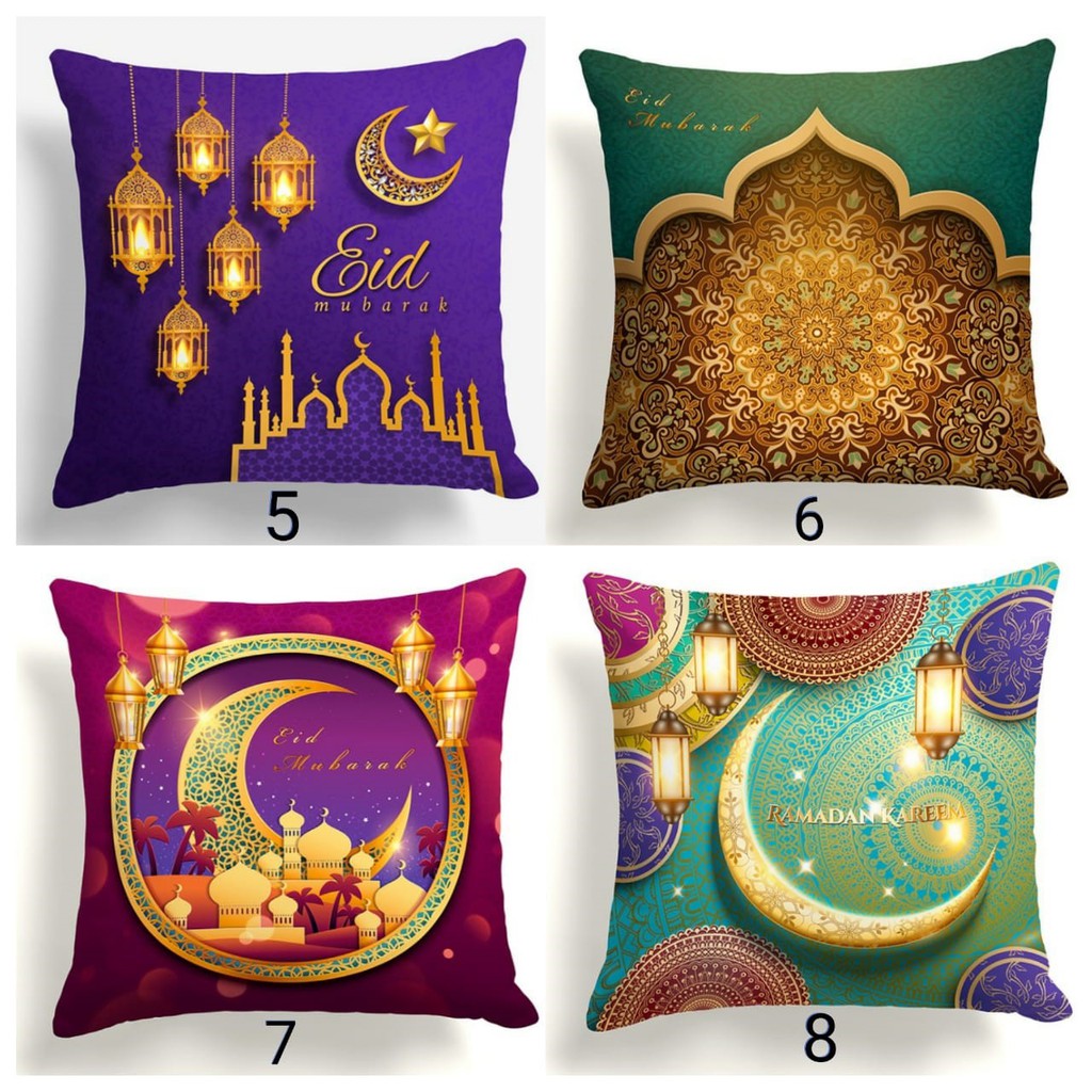 Bantal EID MUBARAK 40x40 cm - sofa kursi lucu kado hadiah Lebaran Cushion - KENDRA 40*40 40