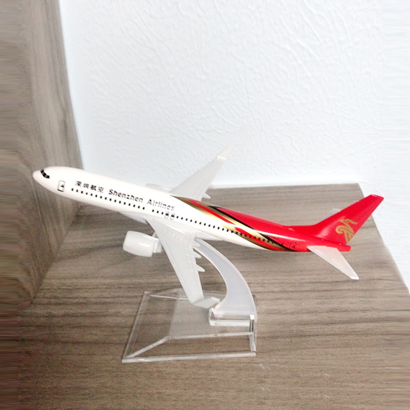 Boeing 737 Model Pesawat Terbang Thai Malindo Bangladesh Brazil Indonesia Shenzhen Airlines B737 Bahan Metal Ukuran 16CM