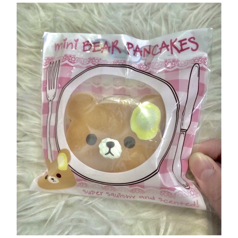 RARE LICENSED SQUISHY MINI BEAR PANCAKE BYE PUNI MARU (BUTTER DESIGN)