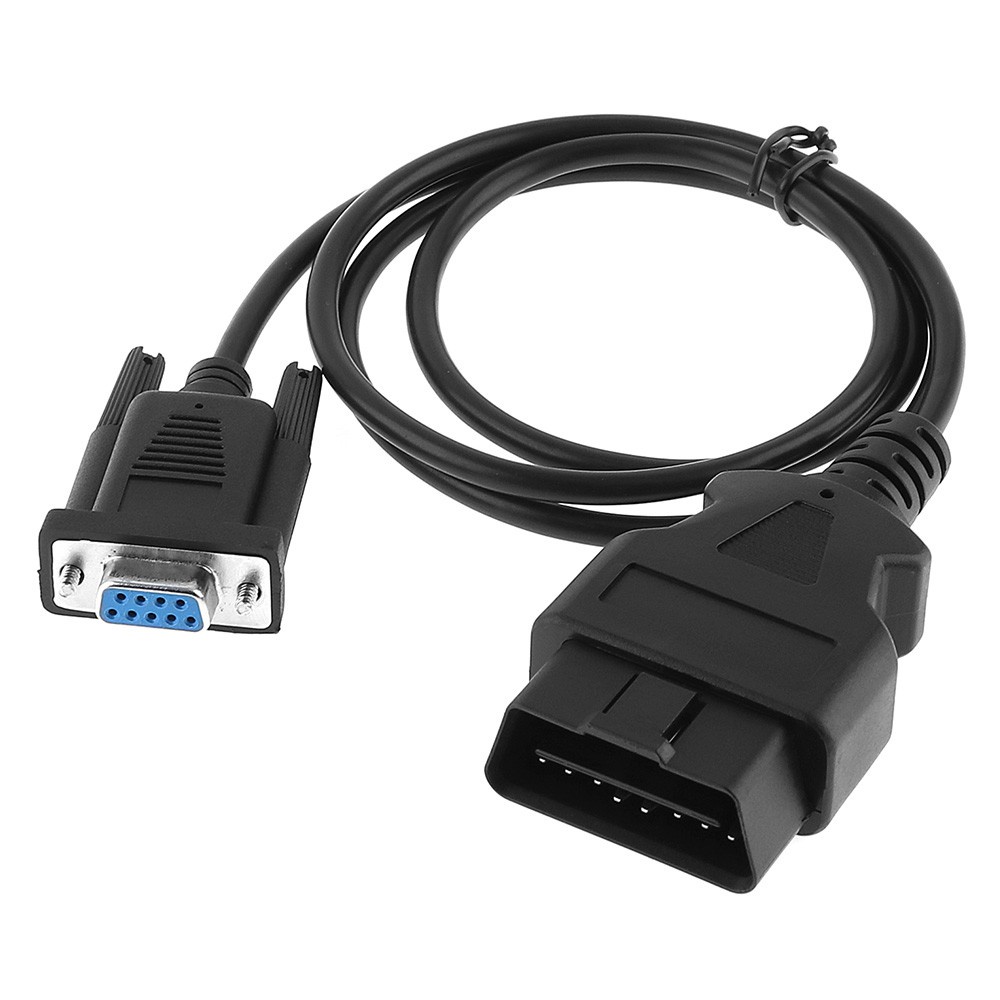 Kabel Adapter Konektor Extension Obd-Ii 16pin Male To Db9 Rs232 Panjang 1m Untuk Diagnostik Mobil