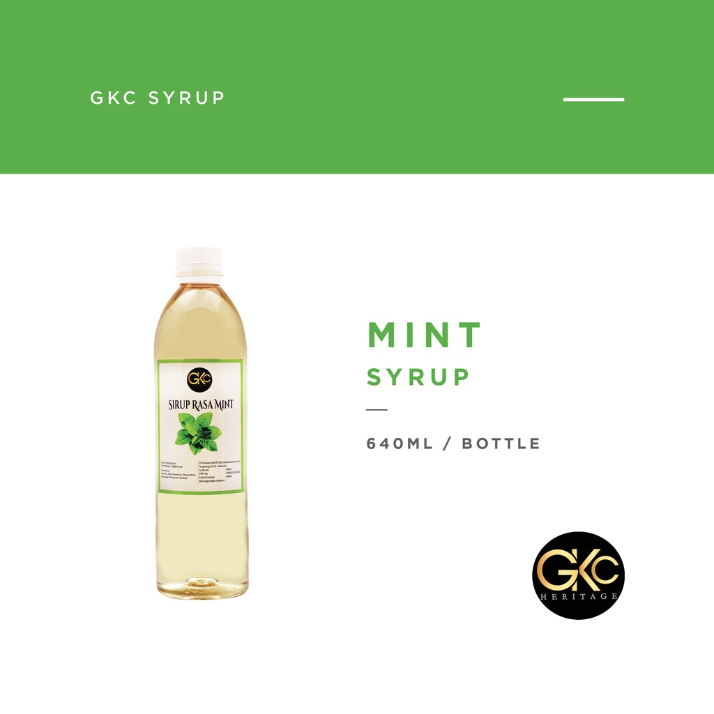 Sirup Mint / Mint Syrup Minuman GKC Heritage 640 ml (Import Quality)