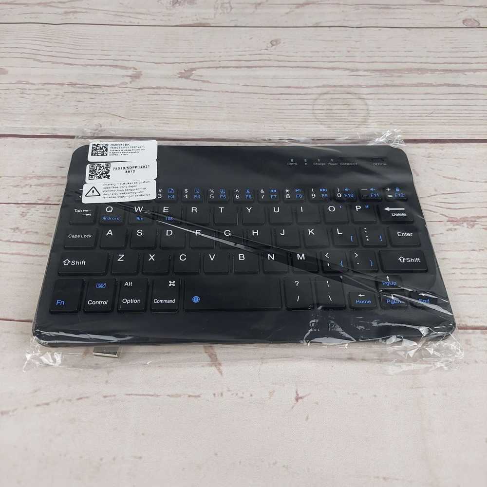 Wireless Bluetooth Keyboard Rechargeable / Wireless Bluetooth Keyboard Rechargeable Murah Berkualitas / Keyboard Wireless Bluetooth Modern Warna Hitam Bentuk Minimalis Dengan Design Yang Slim Dan Tipis / Keyboard Bluetooth Batrai