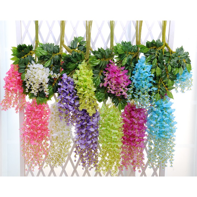 Kunataruma BUNGA PLASTIK HIAS WISTERIA ARTIFICIAL DEKORASI WEDDING-4