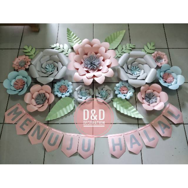 Paperflower & bunting flag menuju halal