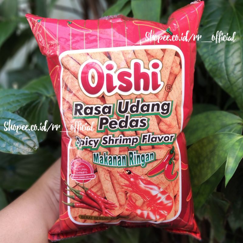 Jual Snack Udang Pedas Seafood Hot Oishi Spicy Shrimp Flavor 65gr