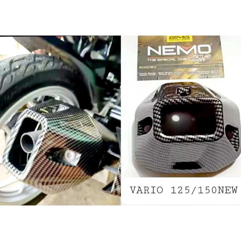 TUTUP COVER KNAPOT CARBON NEMO VARIO 125 NEW VARIO 150 NEW PNP