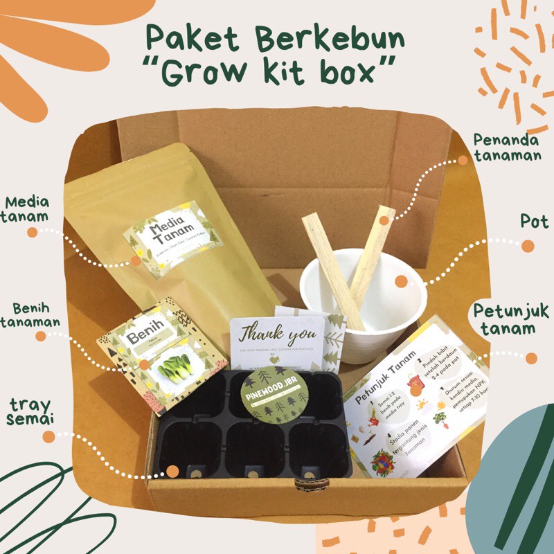 Jual Paket berkebun / Grow kit box / Planting kit Urban Farming