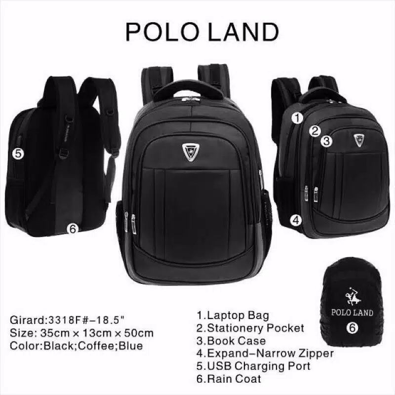 tas laptop polo land 18 inchi