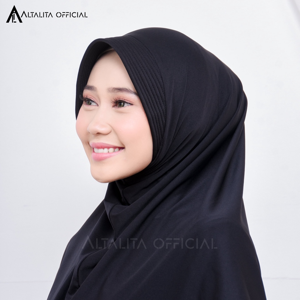 Altalita - Jilbab Bergo Hamidah Sport Menutupi Dada Bahan Jersey Spandek High Quality Pad