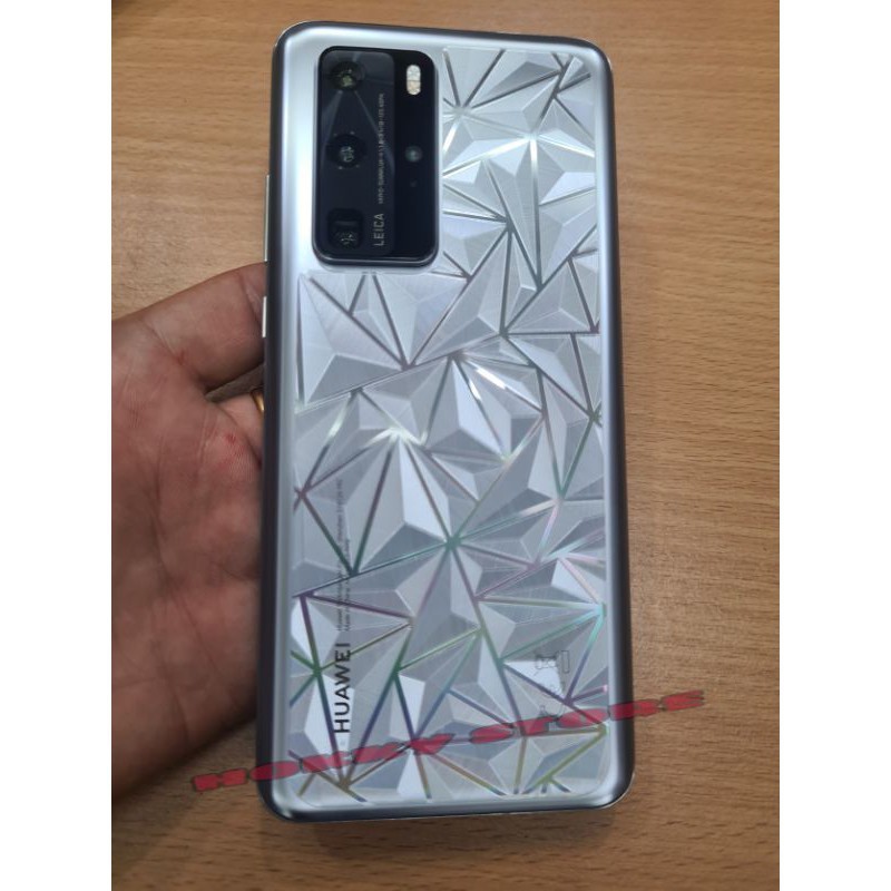 HUAWEI P20 PRO/P30/P30 LITE/P30 PRO P40 P40 PRO P40 PRO+ PLUS ANTI GORES SKIN DIAMOND 3D, GARSKIN GLITTER ANTI JAMUR PELINDUNG BELAKANG