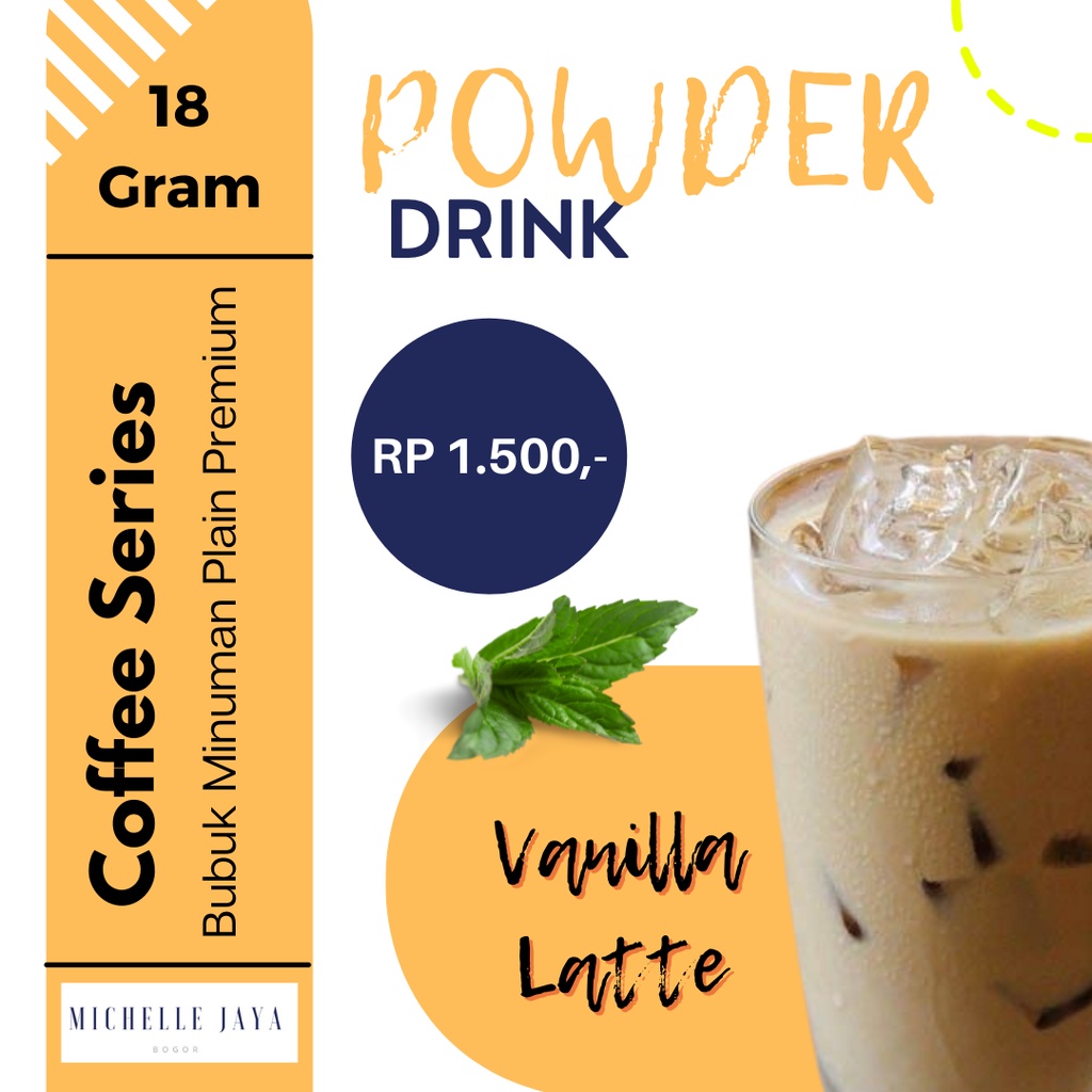 

Prime Powder Drink Super Premium Vanilla Latte 18 Gram / Plain / Bubuk Minuman Rasa