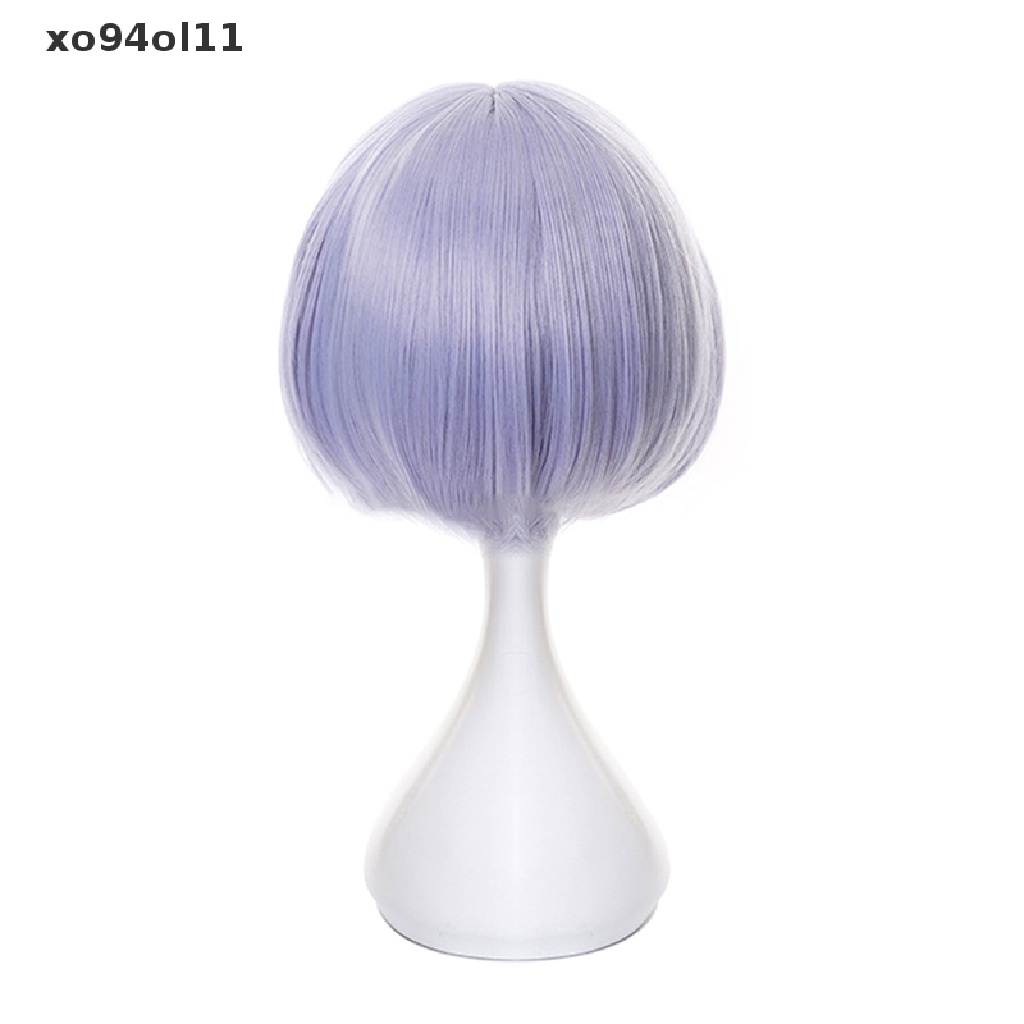 Wig Rambut Pendek Warna Ungu Muda Untuk Cosplay