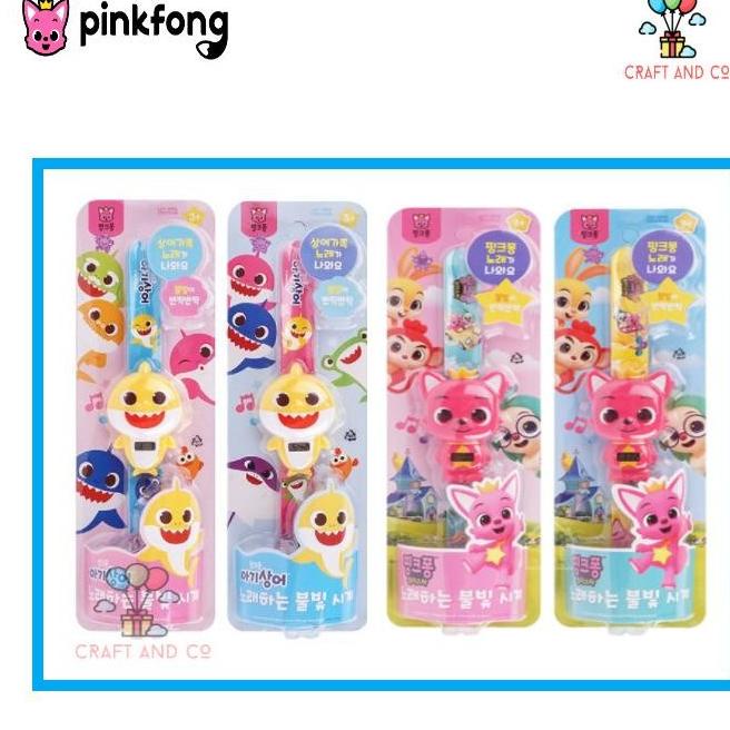 TOP PINKFONG BABY SHARK SINGING LIGHT WATCH / JAM TANGAN ANAK ORI FGVD56464