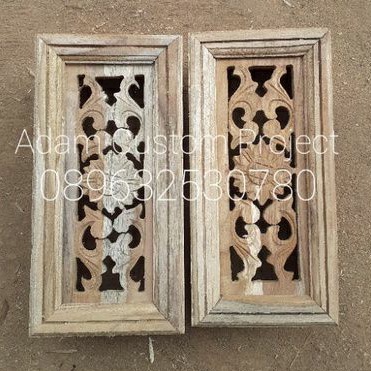 Loster Ukir Kayu Jati Motif Matahari // 16 x 33