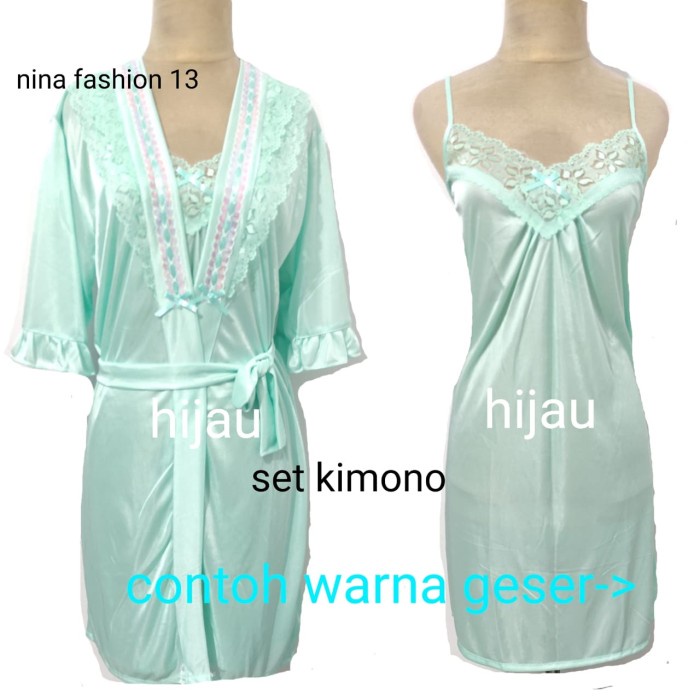NEW baju tidur wanita, baju tidur dewasa, dress kimono, piyama - Pink